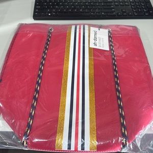 Brand New Ahdorned Neoprene Tote-Red
